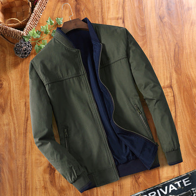 Two-in-one Men's Two-sided Slim-fit Casual Business Jacket (Navy + 1 )