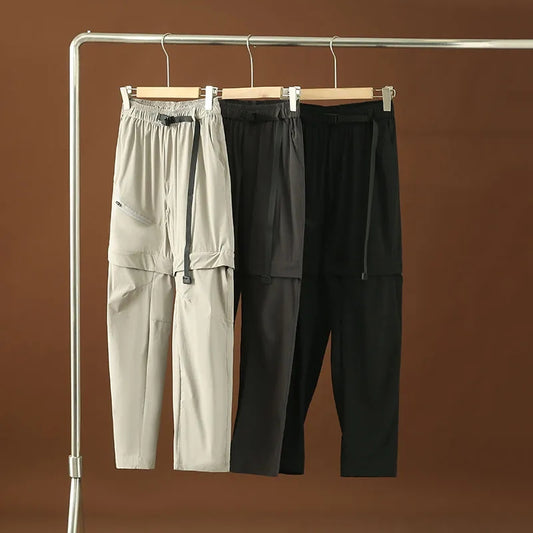 Two-in-one Quick-drying Men's Dual-purpose Travel Shorts and Long Pants in One