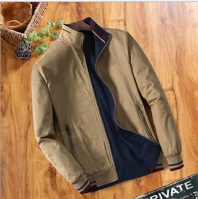 Two-in-one Men's Two-sided Slim-fit Casual Business Jacket (Navy + 1 )