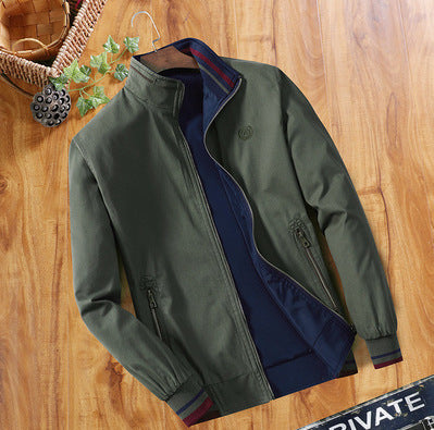 Two-in-one Men's Two-sided Slim-fit Casual Business Jacket (Navy + 1 )